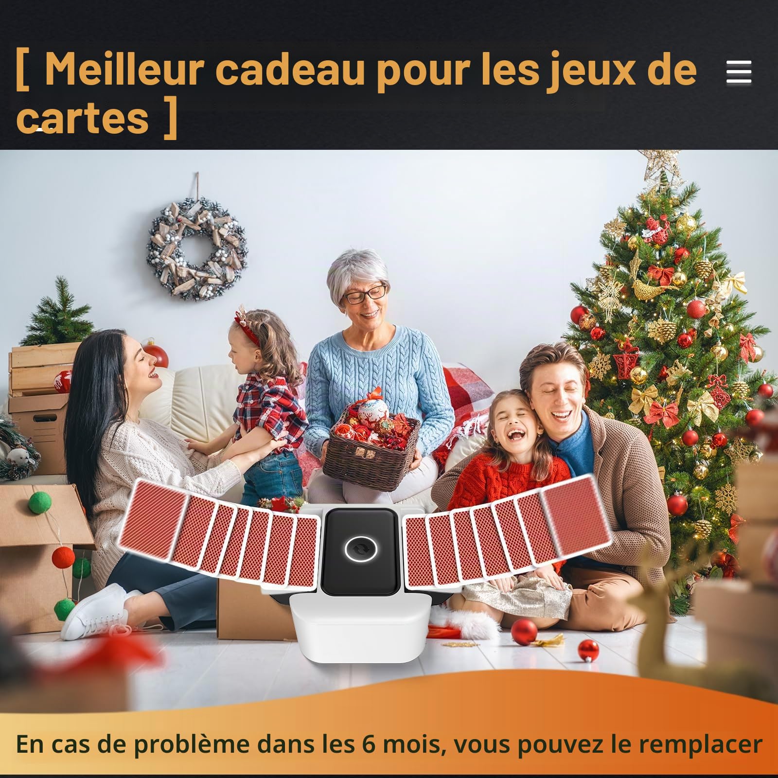 M5 - Mélangeur de cartes automatique rechargeable à 2 plateaux, batterie intégrée 2000 mAh, charge USB-C, mélangeur automatique intelligent portable pour UNO Poker Blackjack Skip-Bo Texas