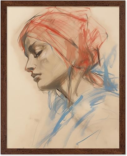 Miniatura 32 de Monem Art Póster de Cara Geométrica - Impresión de Dibujo de Líneas Retro - Arte Moderno - Arte Abstracto - Arte de Rostros - Arte Boho Elegante -