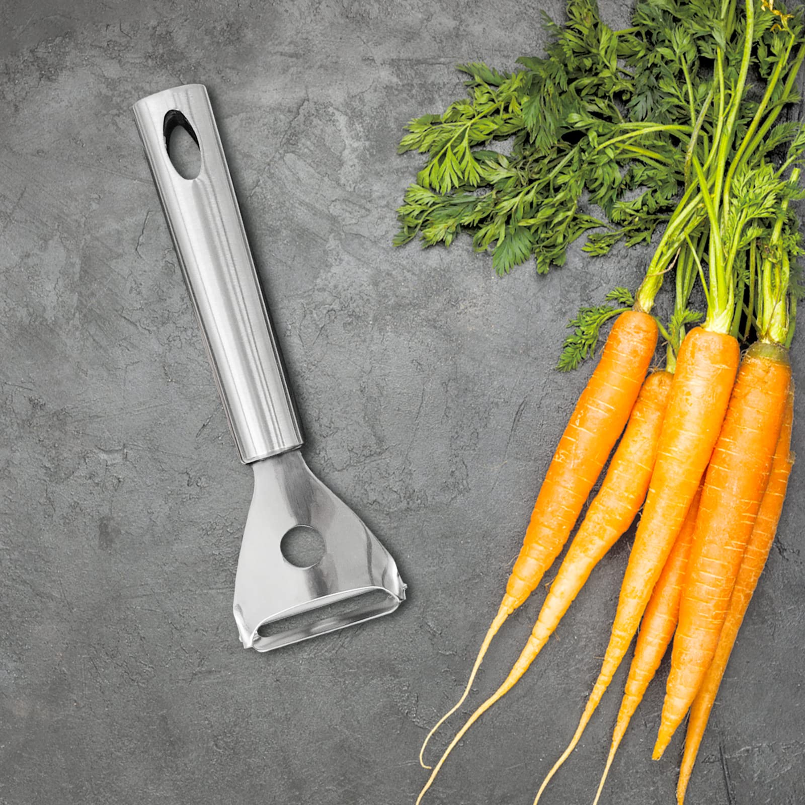 Fackelmann ORIGIN Y-Peeler, Vegetable Peeler, Potato Peeler, Stainless Steel Handle & Function Head, 17.5x5.5x1.3cm, Silver - Image 4