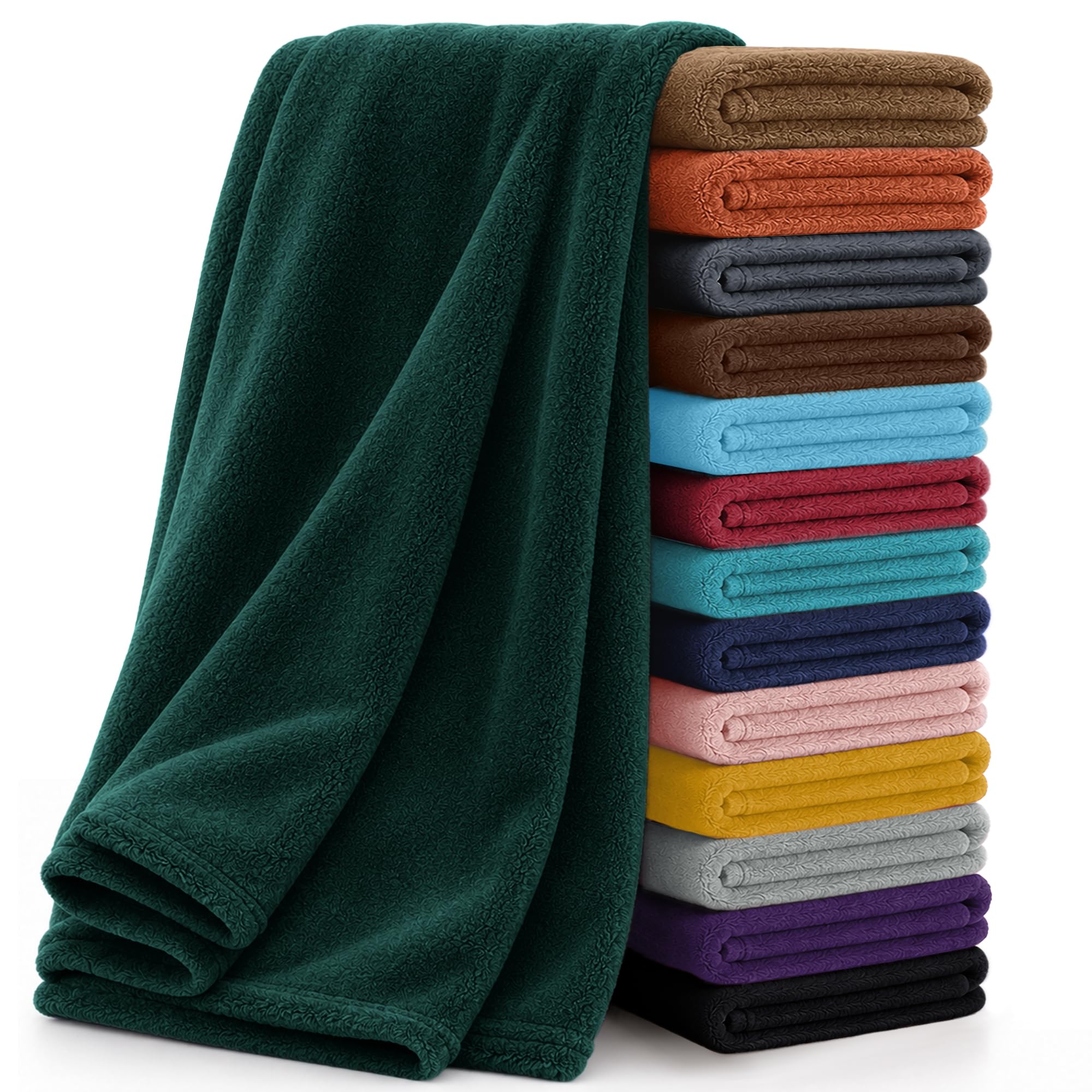 Bedlooms Emerald Bed Throw Fleece Blanket Double Fluffy Blankets And Throws