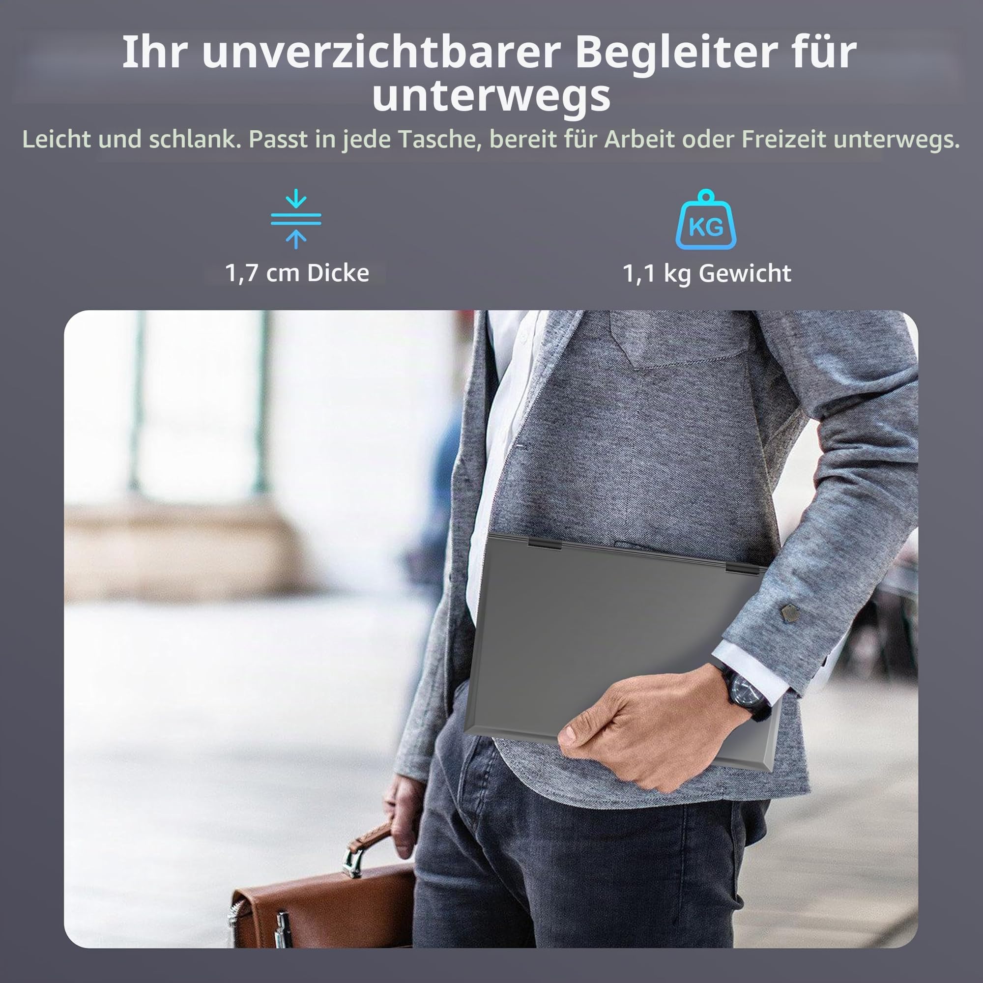 Amita 11 Zoll 2-in-1 Laptop mit Touchscreen, 360° Convertible Notebook, 16 GB RAM, M.2 SSD, FHD 2000x1200 Display, Hintergrundbeleuchtete TypeC, WiFi/BT(16GB RAM+1TB SSD)