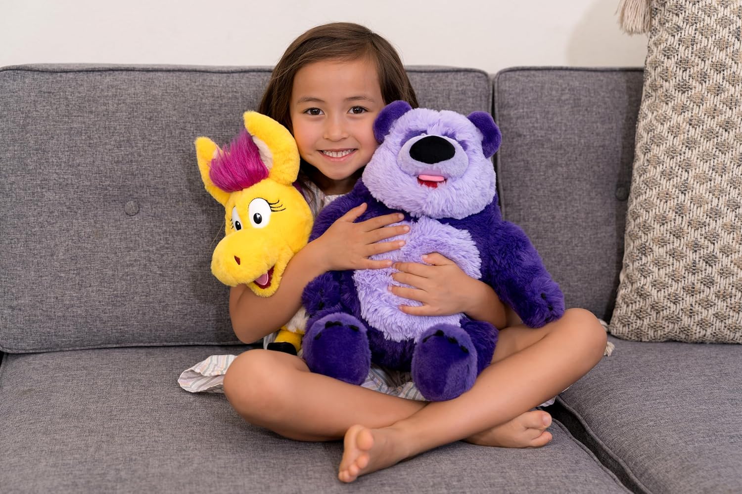 Donkey Hodie 16" Purple Panda Plush Doll, Toys for Kids
