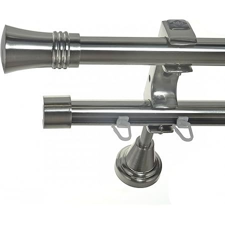 Amazon.de Rohr + Innenlauf Edelstahl Look Gardinenstange Ø 20mm