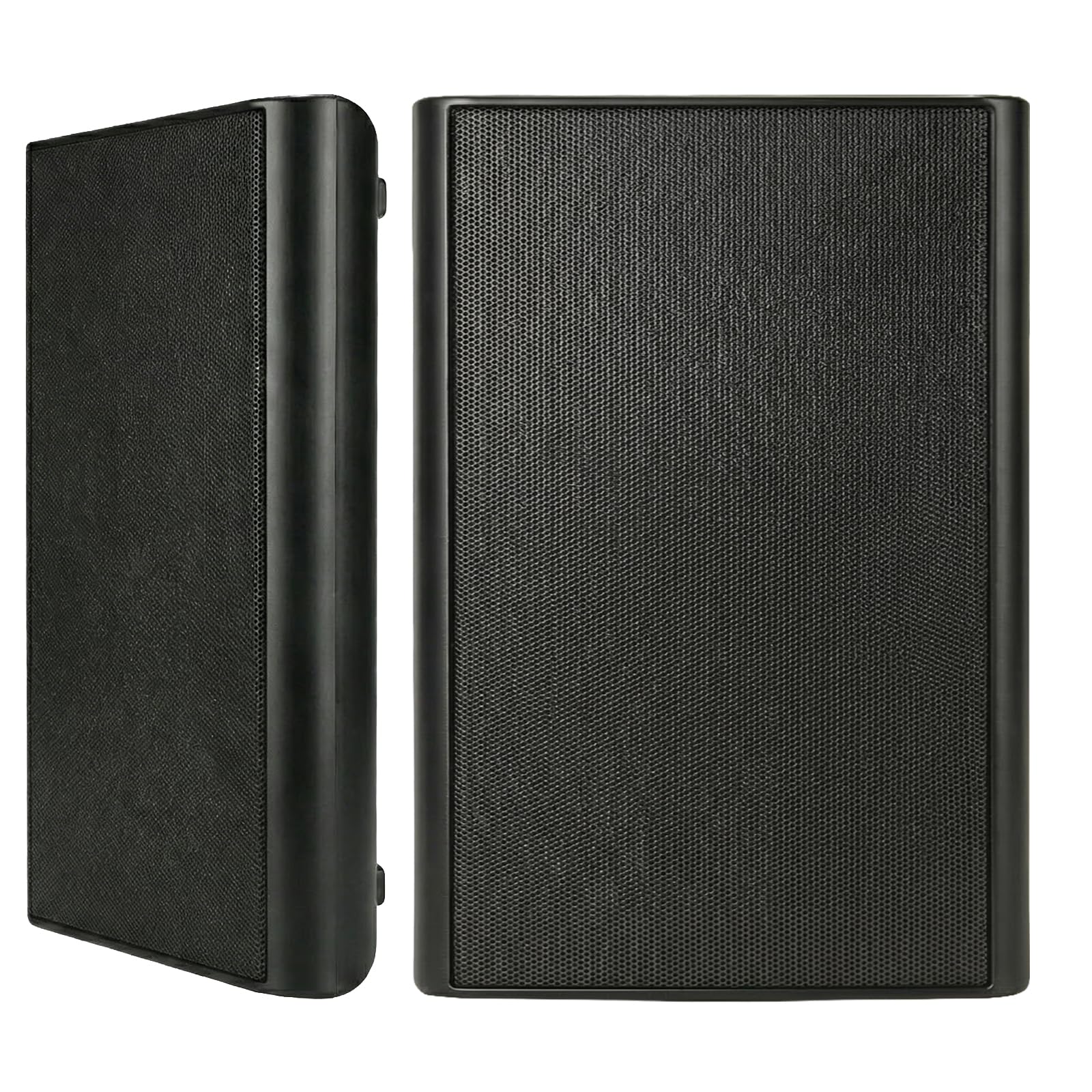Herdio 5.25" 240W Ultra-Slim Home Theater Wall Speakers (A Pair, Black) - Wall-Mountable Design with Crisp Clear Sound and Durable Construction for Immersive Home Entertainment