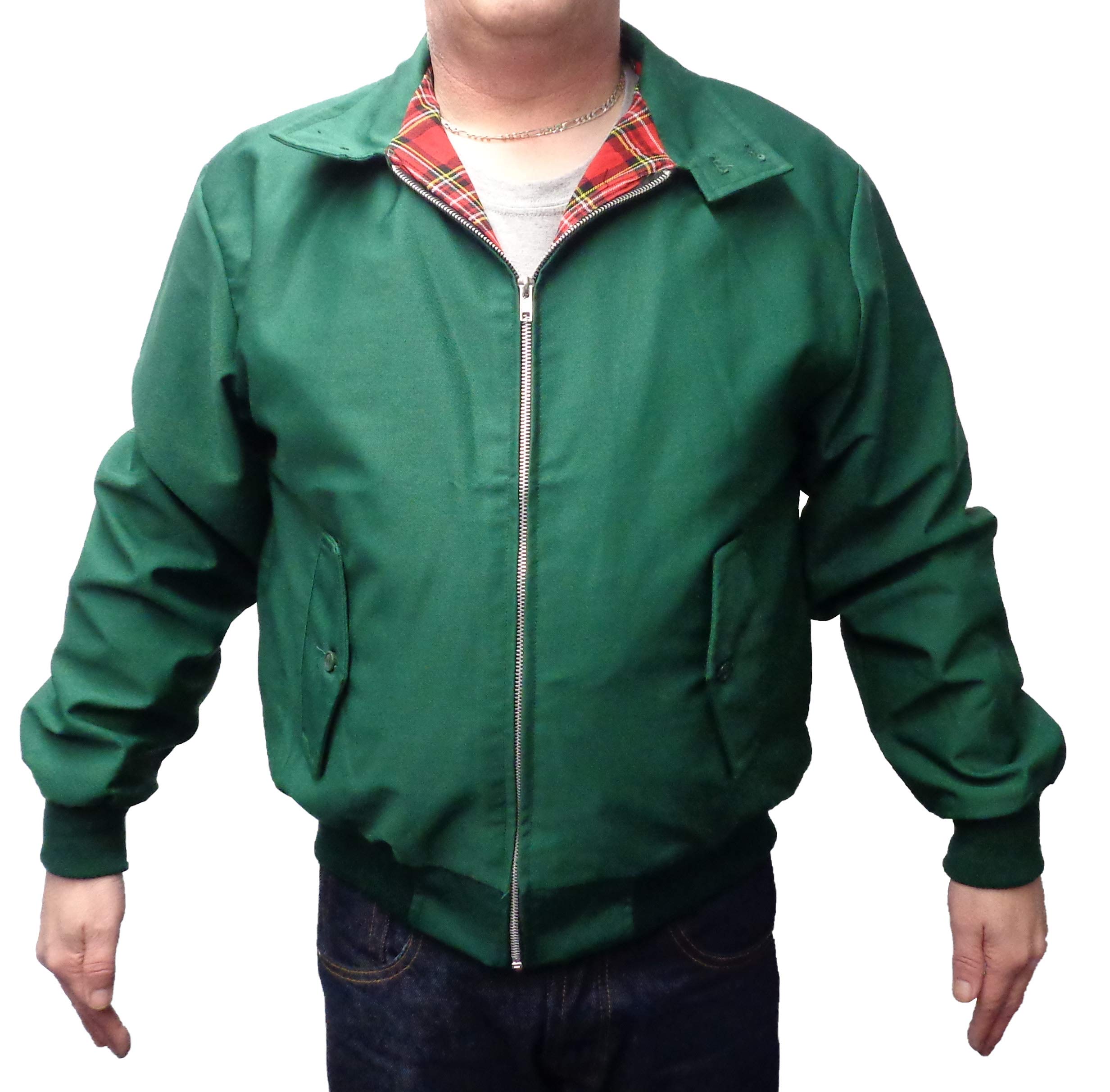 Mazeys Mens Classic Harrington Jackets (Large, Bottle Green)