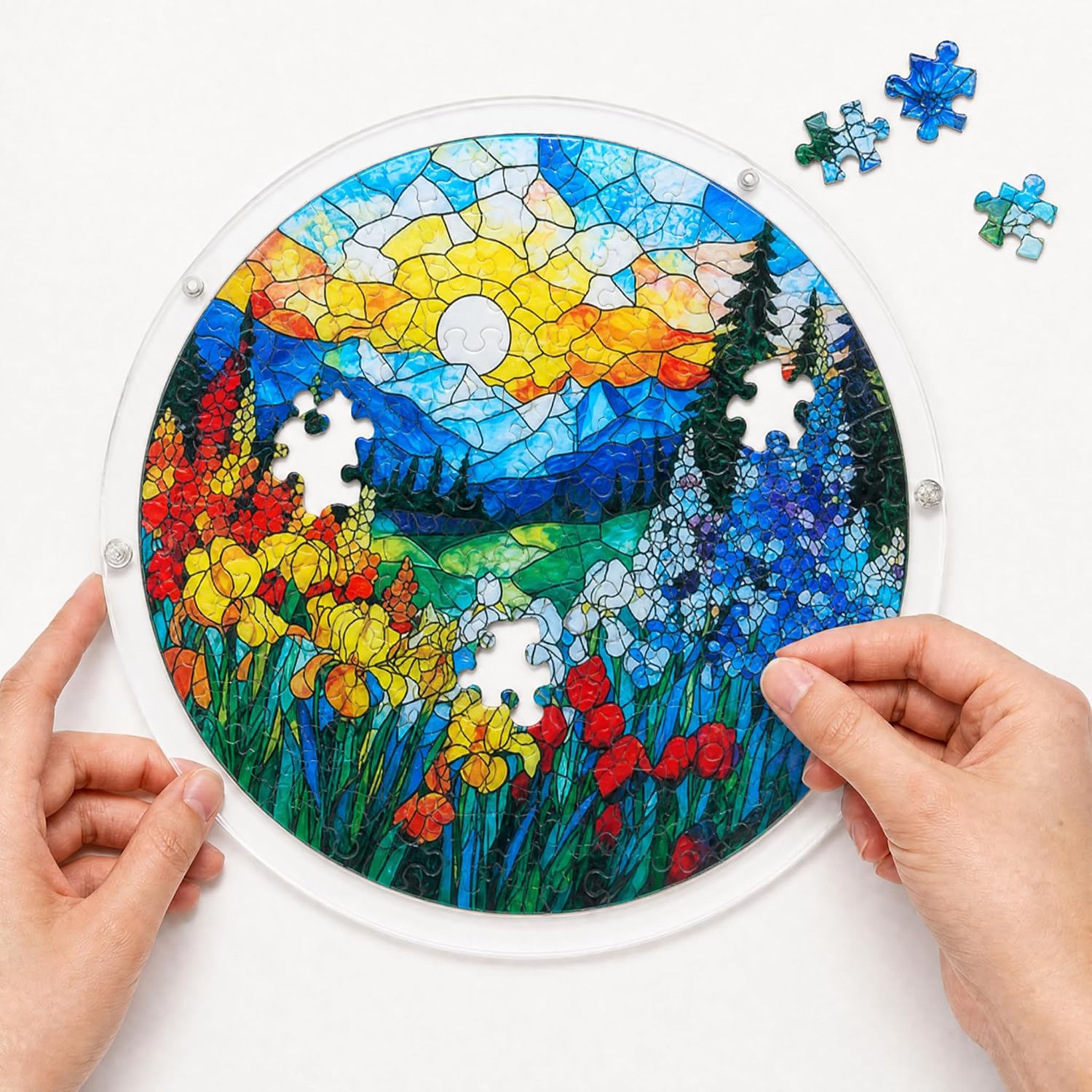 Acrylic Puzzle Suncatcher, Home & Garden Decor, 7.87 in BlossomSea