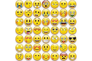 Adorn Your Fridge with Wit: MORCART 54-Piece Emoji Magnet Symphony