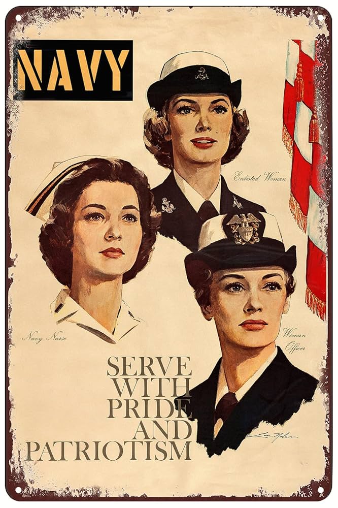 Amazon.co.jp: ビンテージメタルサイン WW2 アメリカ海軍 女性募集