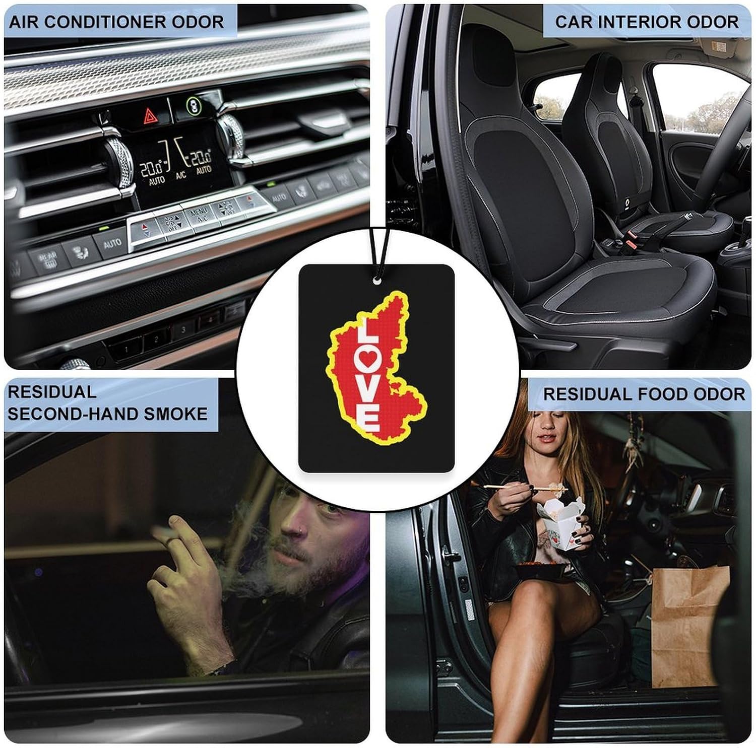Karnataka Map Love Car Air Freshener Hanging Car Scent Cards Decor Interior Accessories