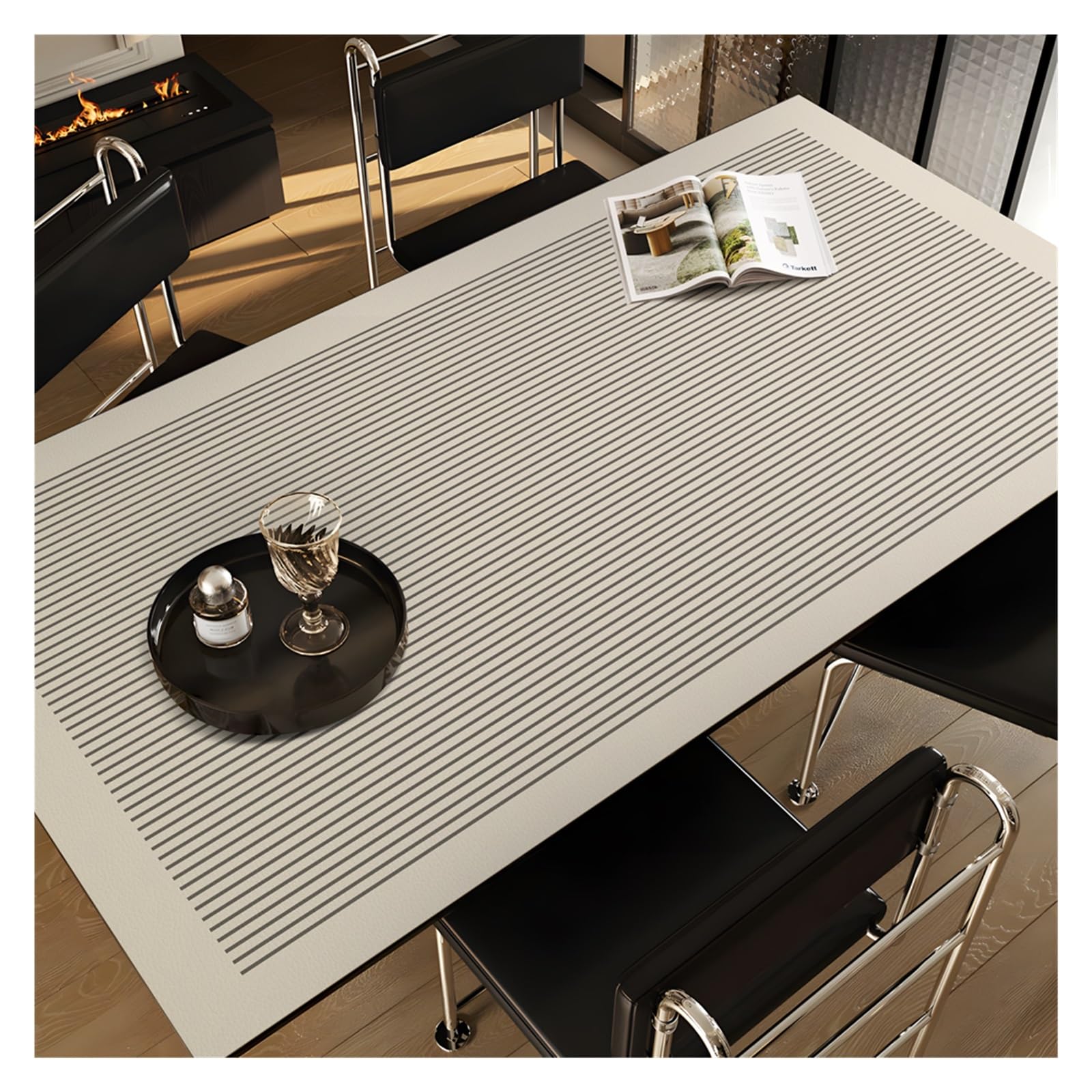 BDFJEDS Waterproof Tablecloth Oil Proof Waterproof Rectangle Tablecloth Stain Washable Dining Table Cloth, Easy Care For Home(Color2,60CMx160CM)
