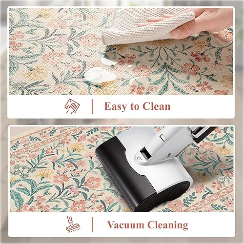 Miniatura 4 de Collive Alfombrillas antifatiga boho para suelo beige, 20 x 31 pulgadas + 20 x 47 pulgadas