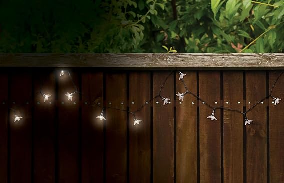 IdeaWorks Solar Flower String Lights - Warm White