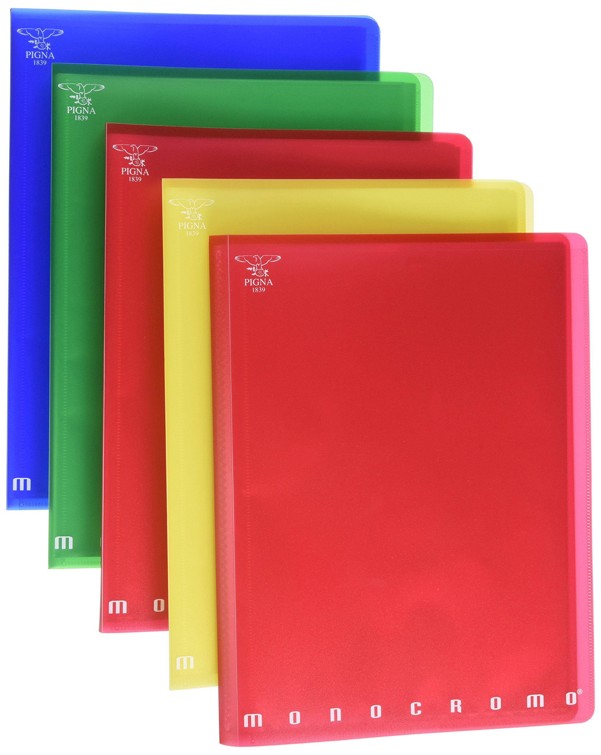 Pigna, portalistino MONOCROMO PPL da 40 buste con copertina in PPL, 5 pz.