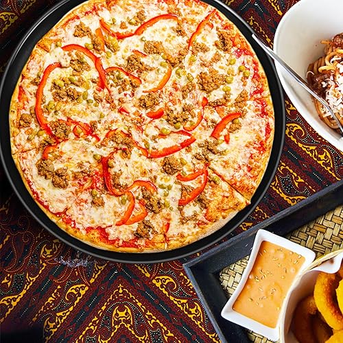 Miniatura 5 de P&P CHEF 10 Inch Pizza Pan, Non-Stick Pizza Tray, Round Baking Pan for Oven, Healthy Bakeware and Serving Plate, Stainless Steel Core & Reusable,