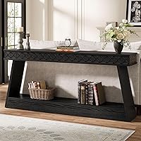 Vista 1 de Tribesigns 70.9 Inch Long Console Table for Entryway, 2-Tier Farmhouse Entryway Table with Storage, Narrow Sofa Table Behind The Couch, Wood Accent