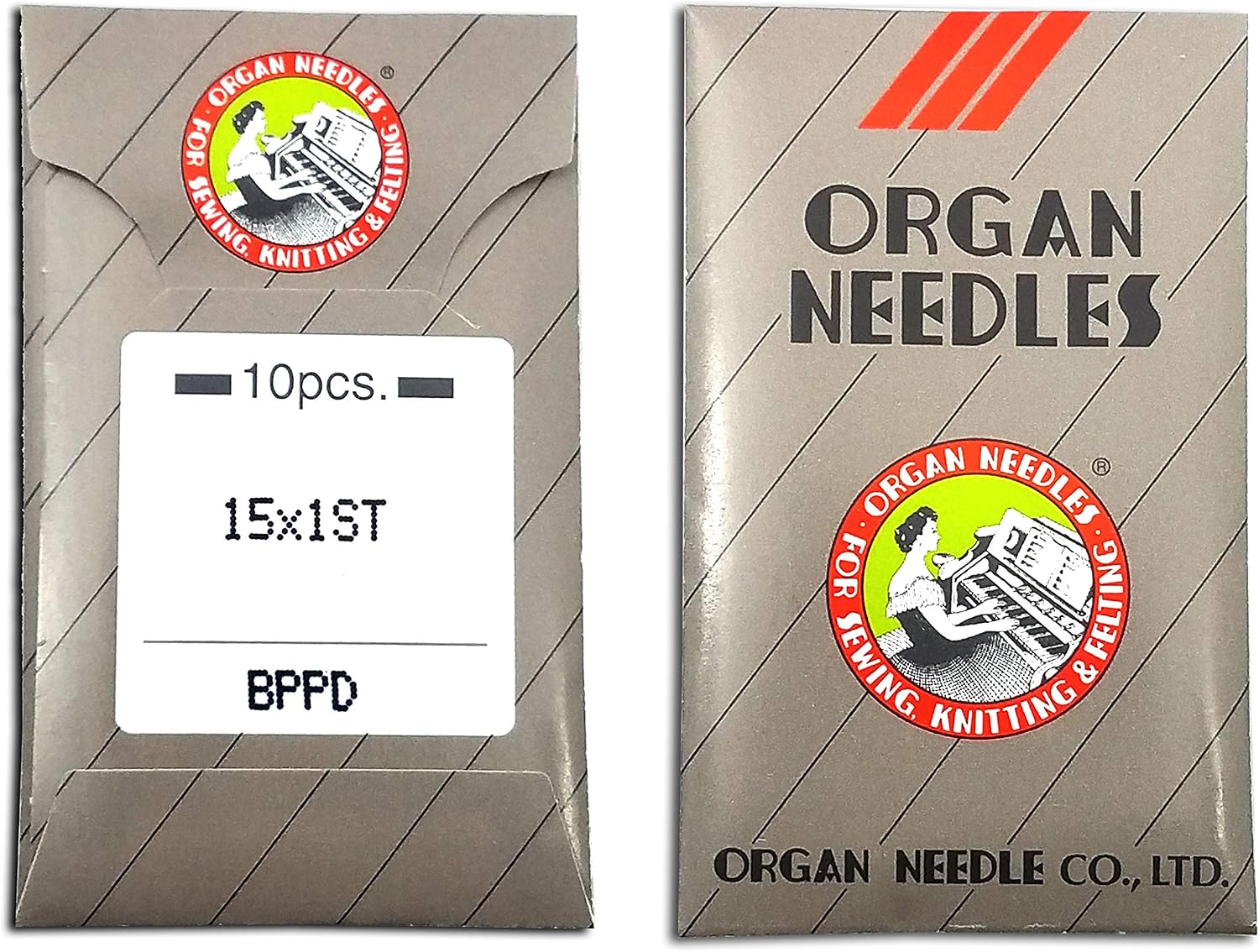 20 Organ 15X1ST Titanium (PD) Sharp or Ball Point Flat Shank Home Embroidery Machine Needs with Large Eye ~ Multiple Sizes! (Metric 75/11 (Ball Point))