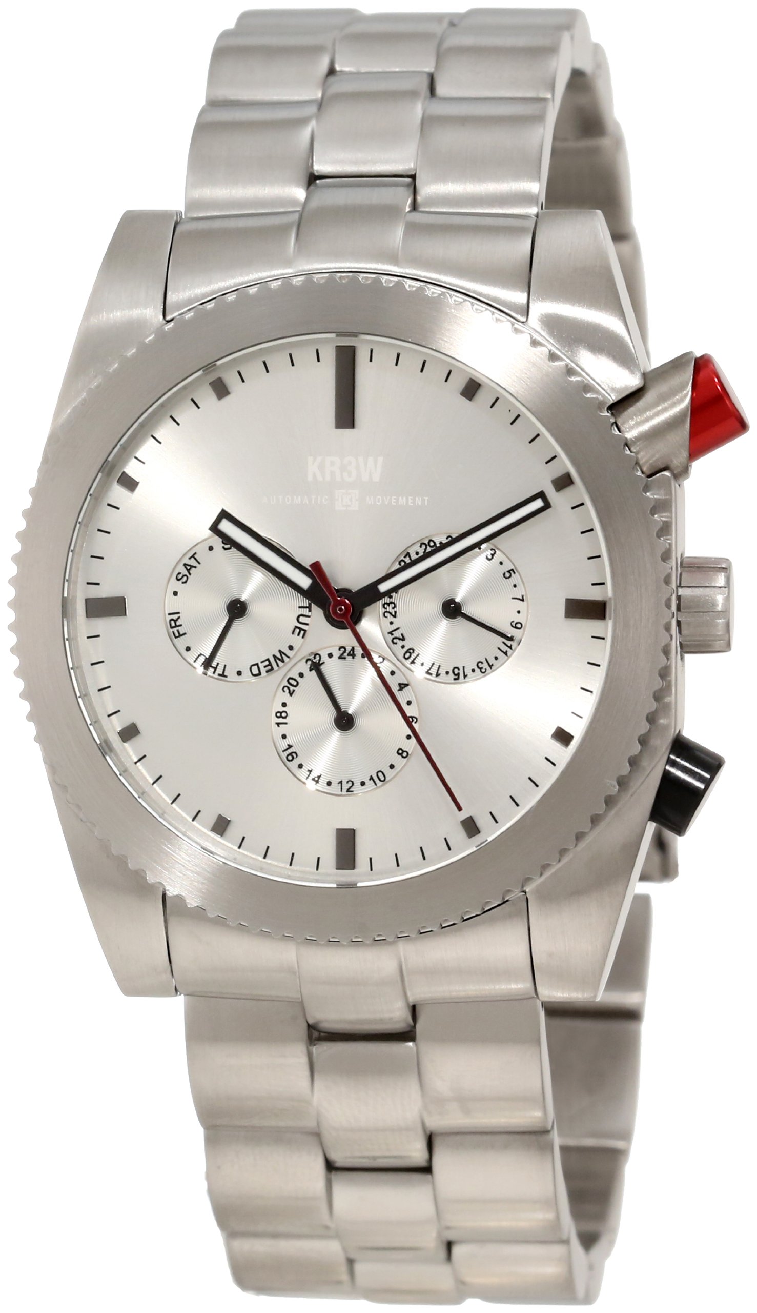KR3W Men's K1342SLVR Redrum Silver Automatic Watch