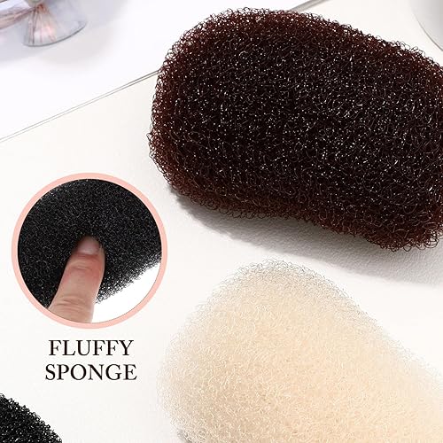 Miniatura 7 de FRCOLOR 5 pinzas para el cabello con relleno de volumen, moño, magia, inserción de cabeza, pasadores para el cabello, horquillas para el cabello,