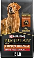 Vista 13 de Purina Pro Plan Complete Essentials - Mezcla triturada de carne de res y arroz para perros, fórmula seca con probióticos para perros, bolsa de 5