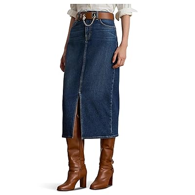Lauren Ralph Lauren Denim Midi Skirt Women