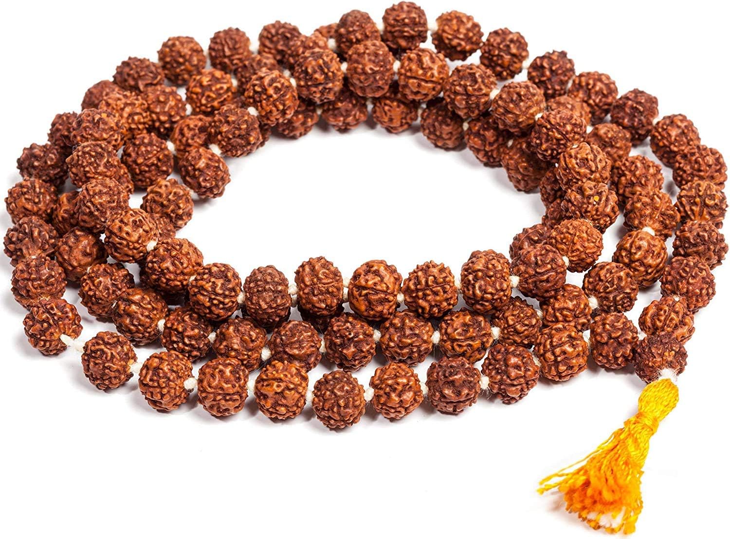 HEALTHBIZZ Rudraksha mala Jaap 7mm 108 Beads for Pooja/Astrology/Jewellery Making Beads