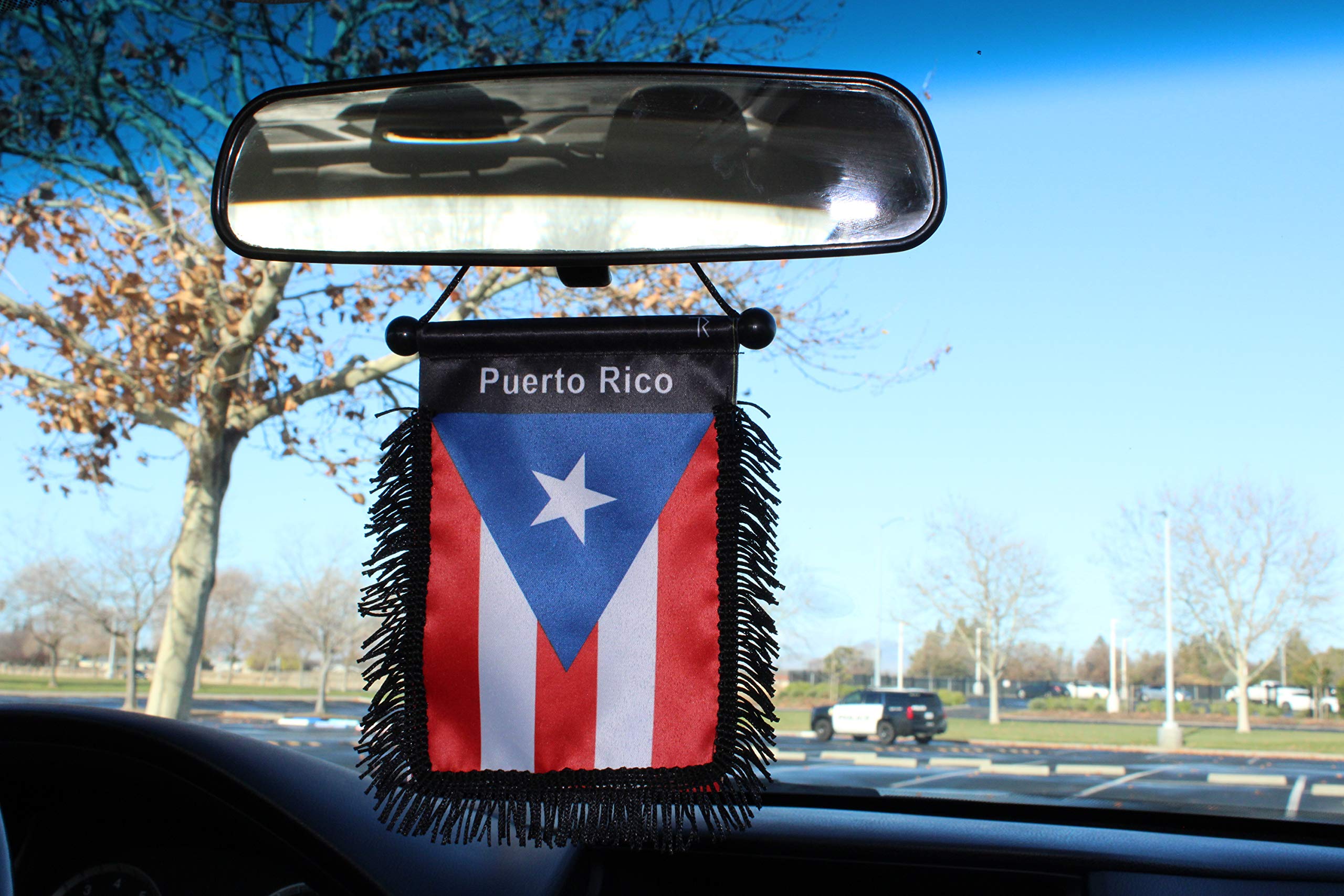Window Home Décor Mirrors Puerto Rico Mini Banner Flag - 4"x6" Polyester, Great For Car Window, Mirror, Or Home Decor - Trade Winds Brand Car Window Hanging Flag - Foto 4