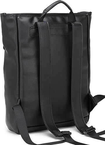 Miniatura 2 de Kah&Kee Feaux - Mochila de cuero para mujer, mochila casual de viaje con compartimento para laptop, 13 pulgadas, Negro, M, Casual