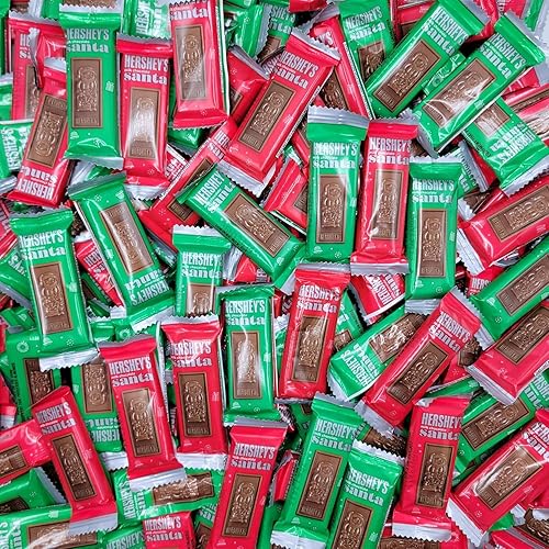 Miniatura 6 de HERSHEY'S - Barra de Papá Noel de chocolate con leche navideña, barras de tamaño aperitivo (paquete de 5 libras)