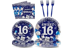 Sweet 16 Party Supplies for Boys and Girls 96Pcs
