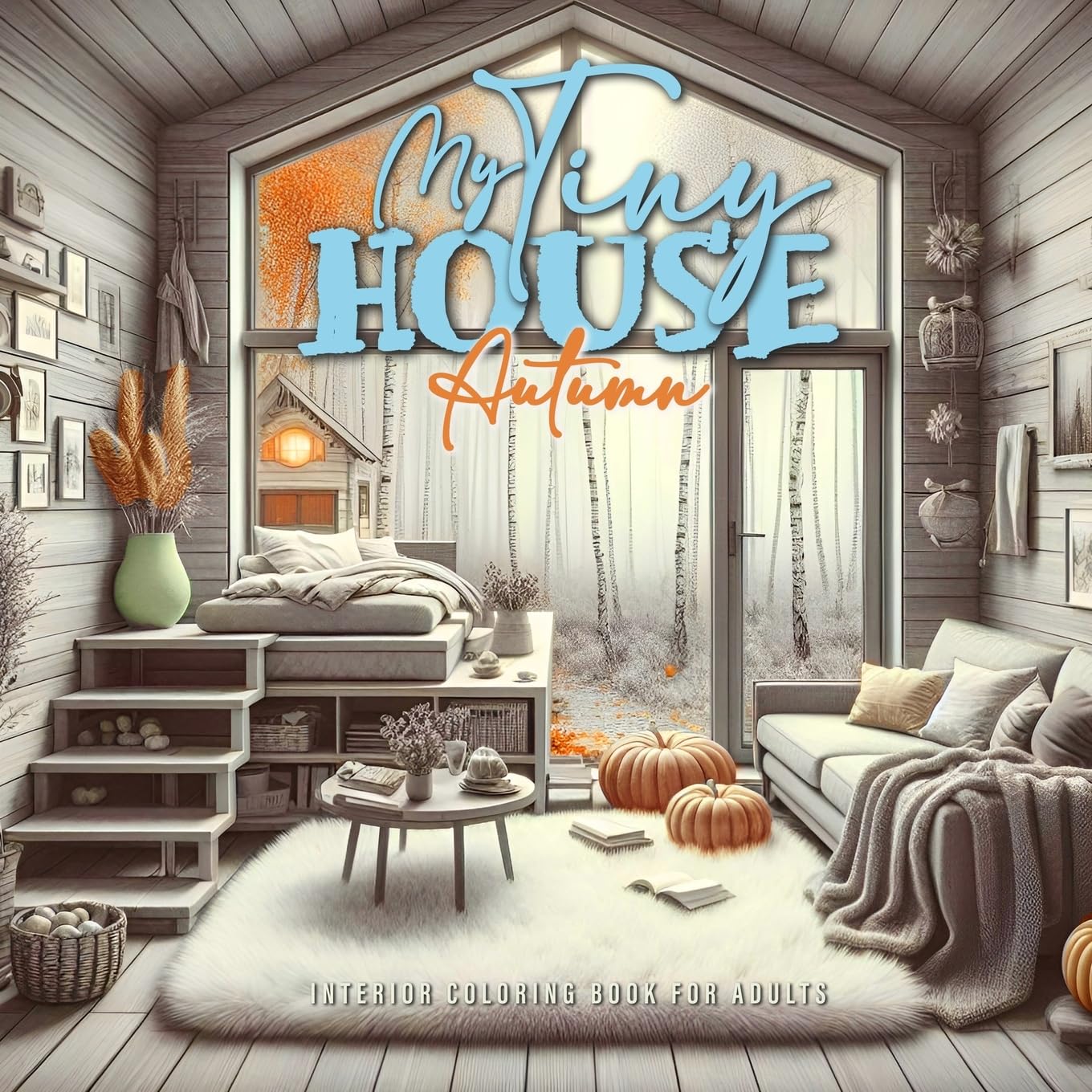 My Tiny House Autumn Coloring Book for Adults 2: Interior Coloring Book Tiny House Coloring Book Autumn Decoration Coloring Book: 6