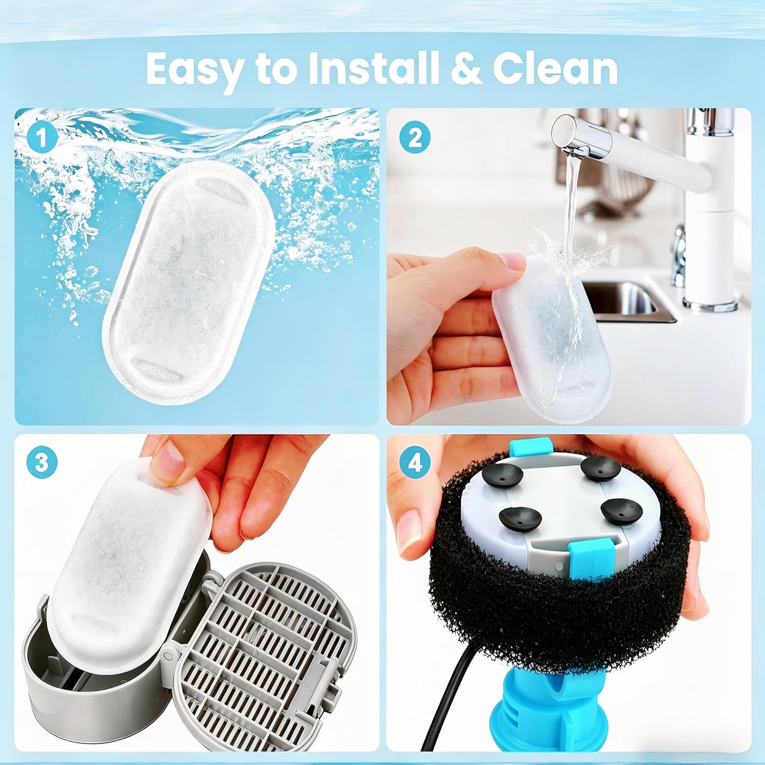 vetiflow Pet Cat Dog Water Fountain Filters (8pcs Filter)