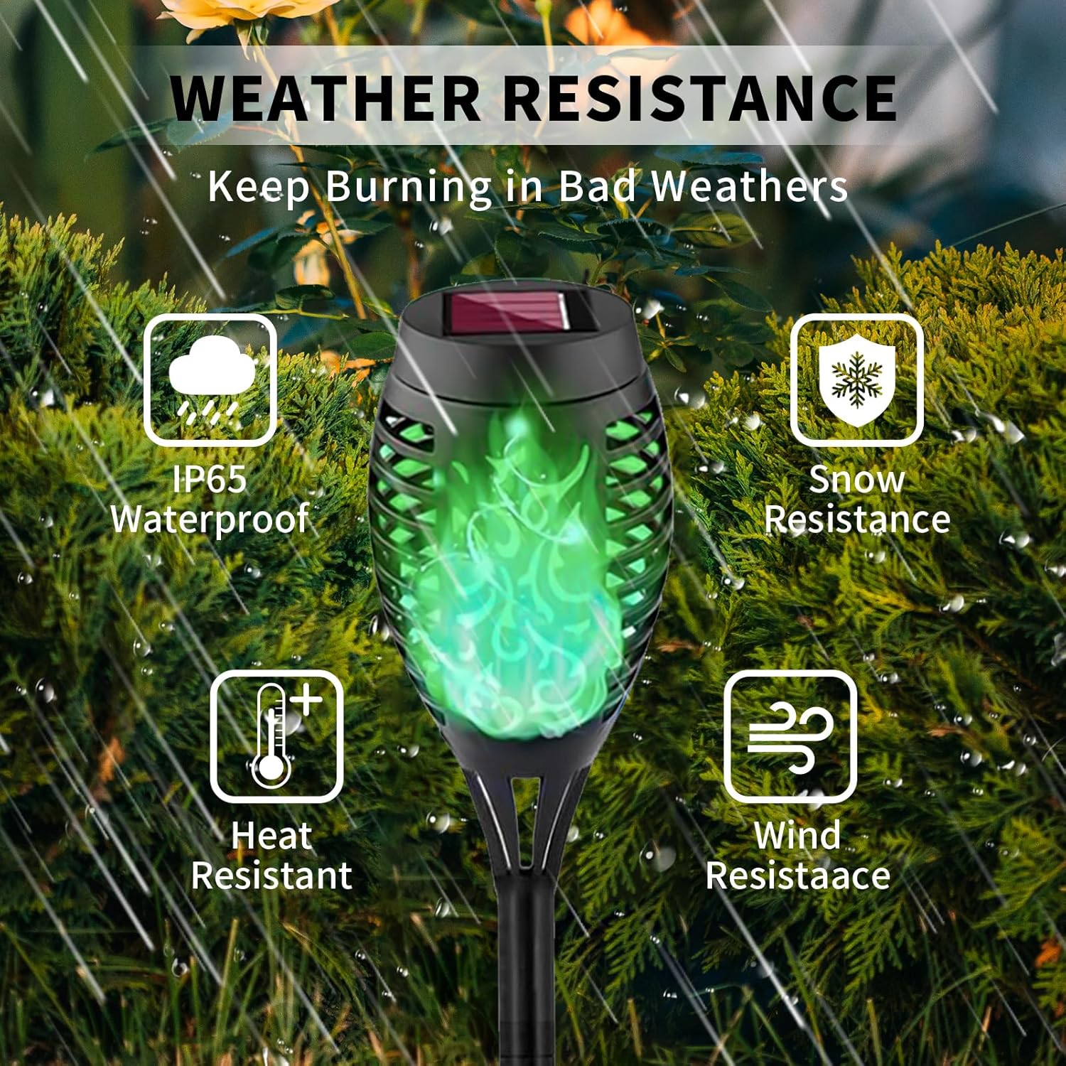 Swingers Solar Lights Outdoor,Halloween Solar Torch Lights with Flickering Flame,Waterproof Outdoor Garden Lights for Outside Patio Pathway Yard Decorations(8, Green)