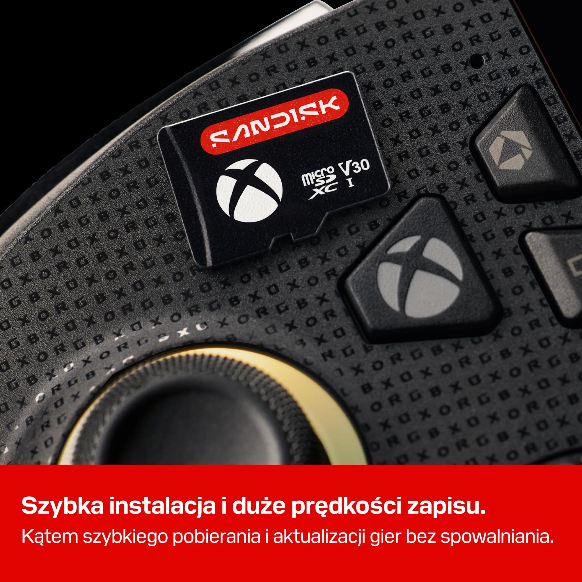 SANDISK Karta microSD do konsoli ROG Xbox Ally (X) 512 GB, oficjalna licencja Xbox (prędkości odczytu do 200 MB/s2, prędkości zapisu do 140 MB/s)