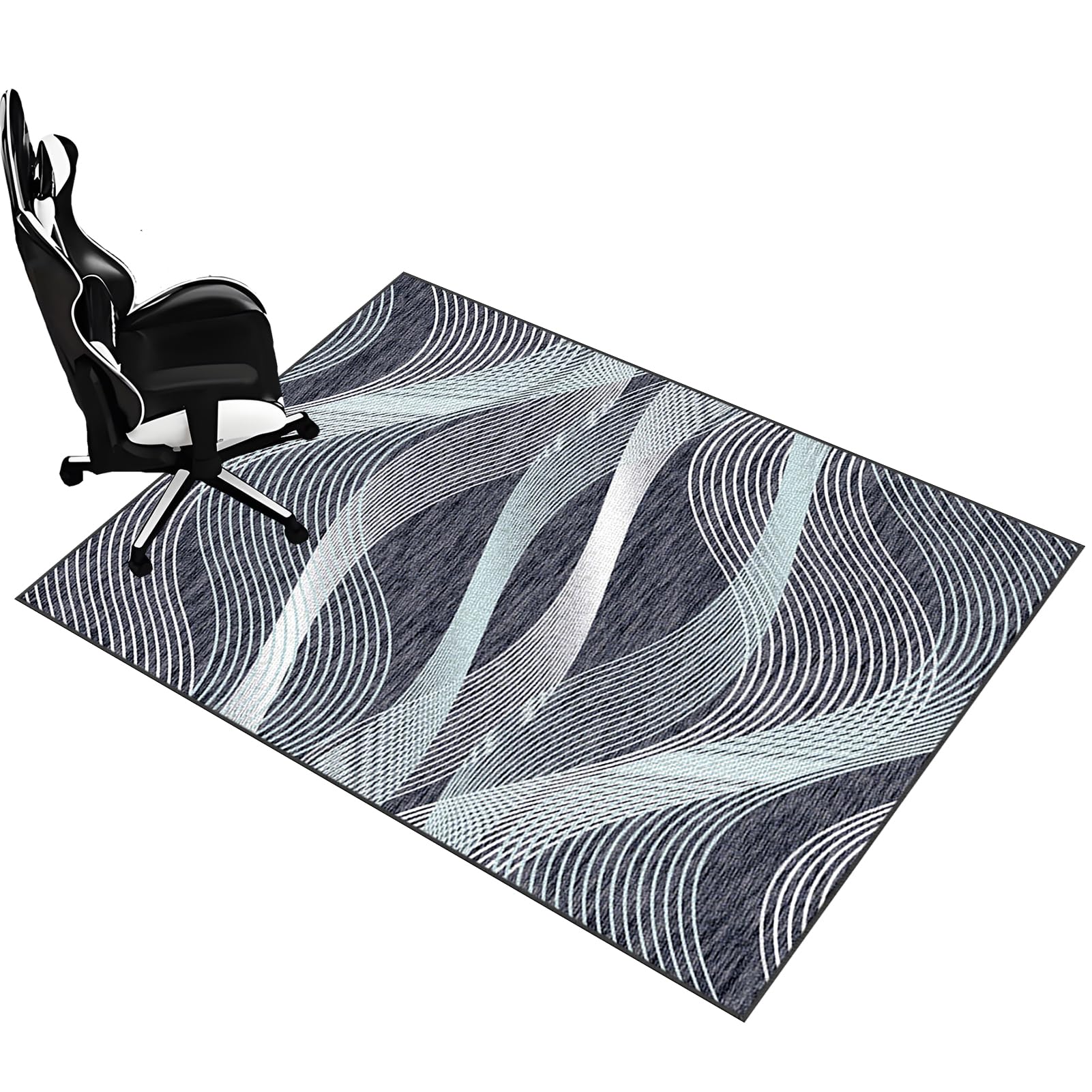 YUEAENK Chair Mat for Hardwood Floor Non Slip Office Chair Mats Low Pile Carpet Floor Protector Heavy Duty Desk Chair Mat for Hard Floors Non-Slip Gaming Chair Mat for Wooden Floors 80 x 100 cm