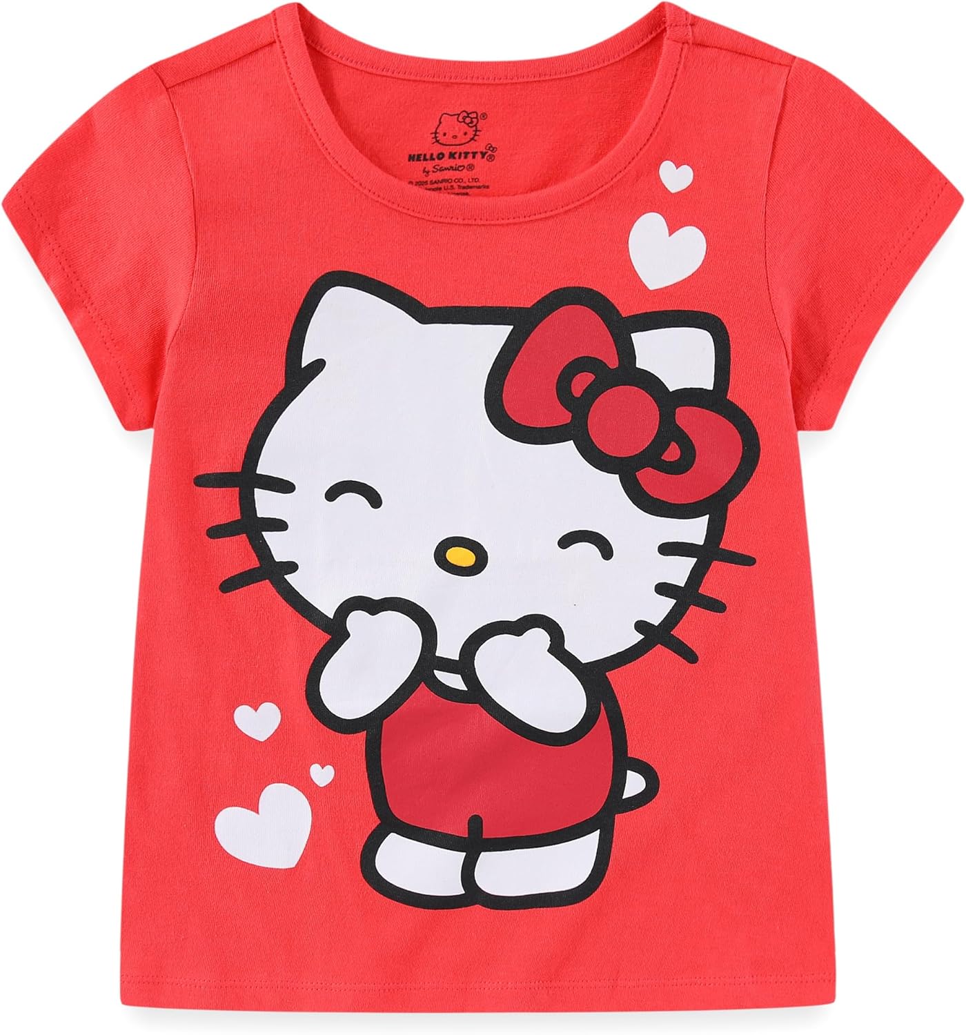Hello Kitty Sanrio Girls 4 Pack Short Sleeve T-Shirt for Little and Big Kids