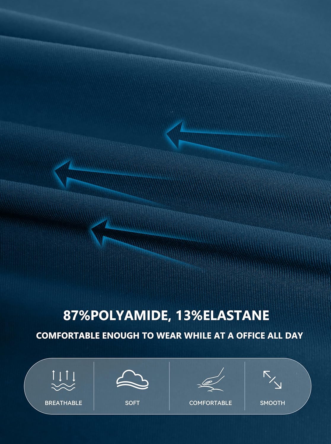 Rammus Womens Yoga Dress Pants with Pockets Stretch Work Leggings for Women Pull On Skinny Slacks for Business Office Casual - Image 6