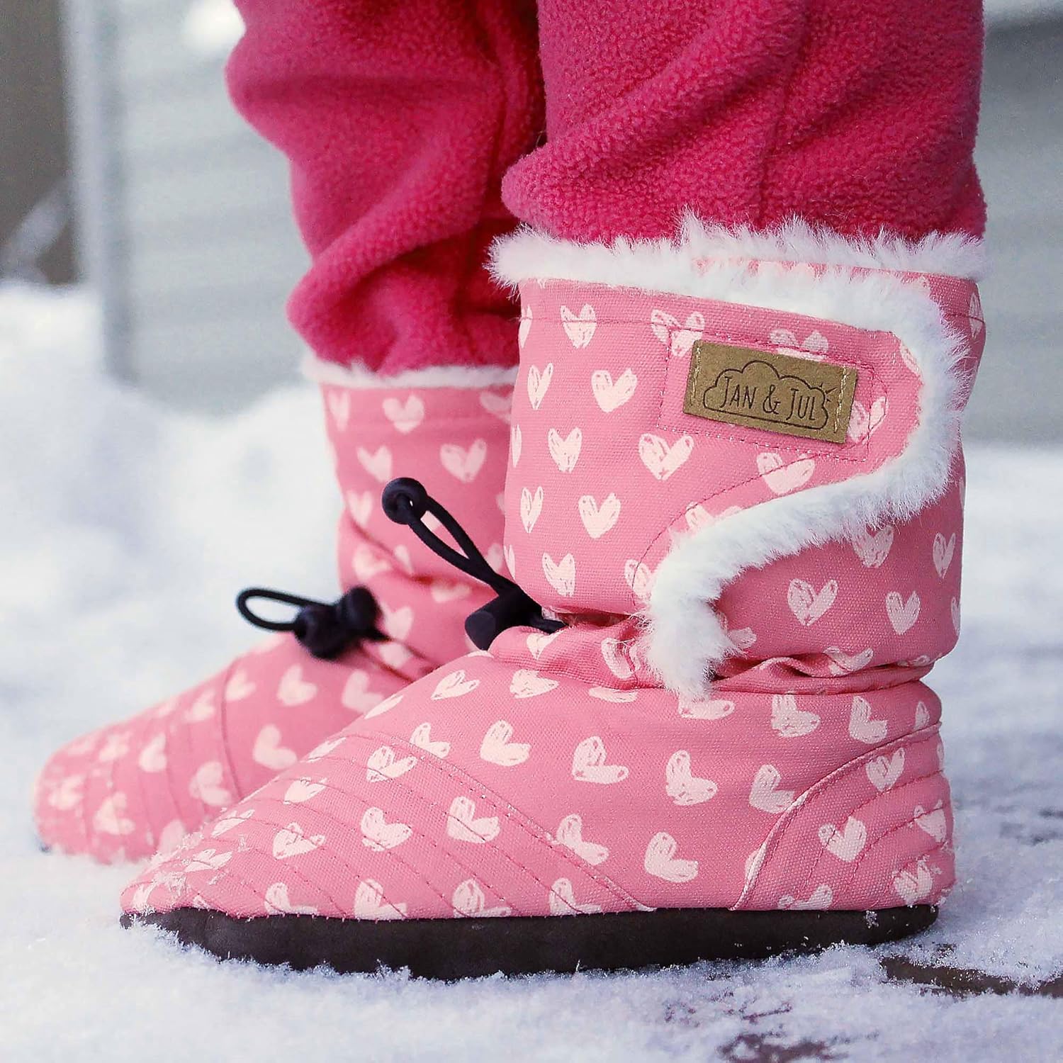 JAN & JUL Faux Fur Lined Winter Booties for Babies and Toddlers
