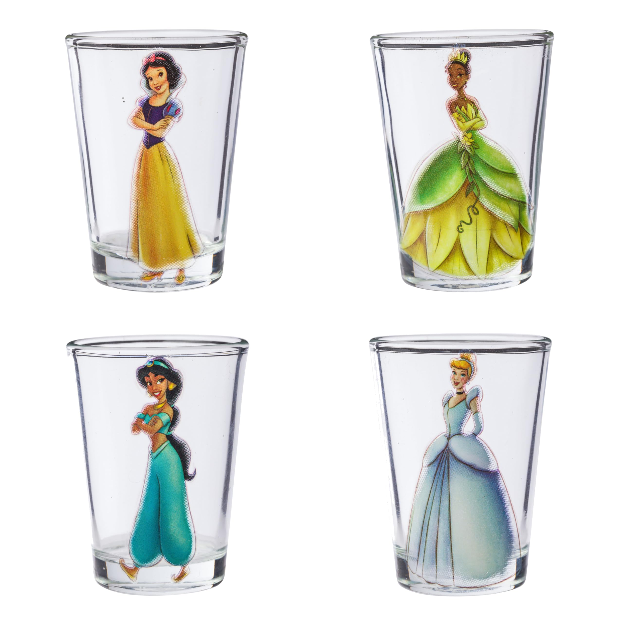 Silver Buffalo Disney Princess Snow White, 4 Pack Mini Glass Set, 1.5oz