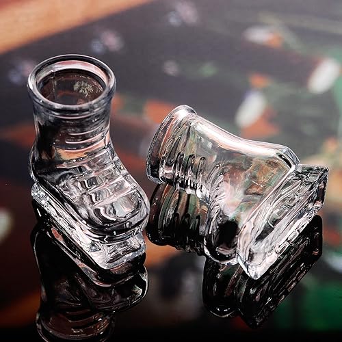 Miniatura 5 de , Juego de 6 vasos de chupito de 1.5 onzas/patines de hielo/vasos de chupito divertidos