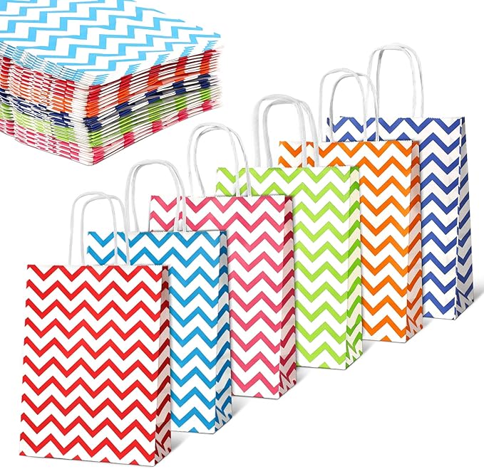 Yiseang Small Paper Gift bags with Handles,24PCS Small Gift Bags