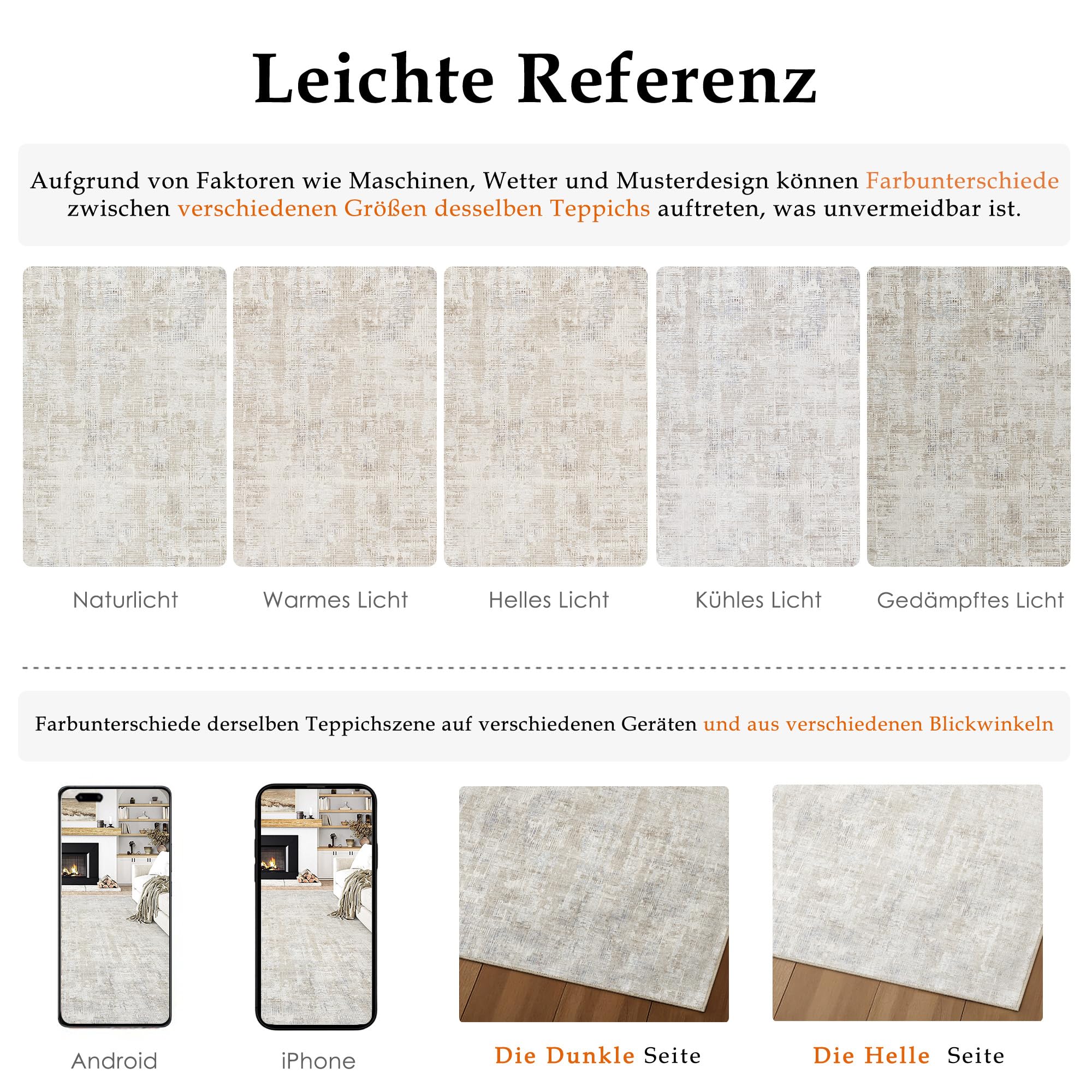 PureCozy Beige Grau Teppich Wohnzimmer 200x300cm Waschbar Kurzflor | Waschbar Boho Teppich,Rutschfest, Weich, Kurzflorig, für Wohnzimmerteppich,Schlafzimmer,Esszimmer,Büro,Kinderzimmer