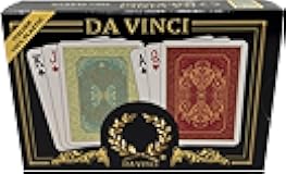 DA VINCI Persiano, Italian 100% Plastic Playing Cards, 2 Deck Set Poker Size Regular Index, with Hard Shell Case & 2 Cut Cards