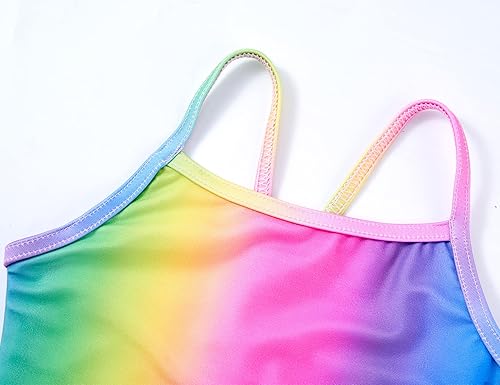 Miniatura 3 de TENVDA Trajes de baño de una pieza para niñas, traje de baño deportivo con cuello halter