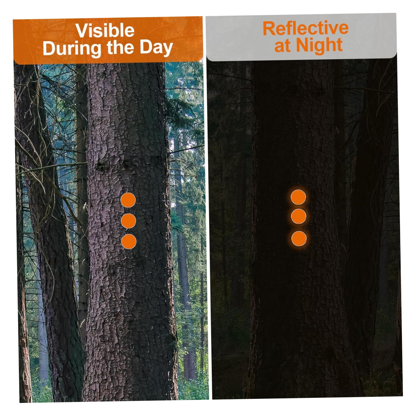 VICASKY Enhanced Safety Trail Markers Reflective Tacks Dual Tips for Nighttime Visibility