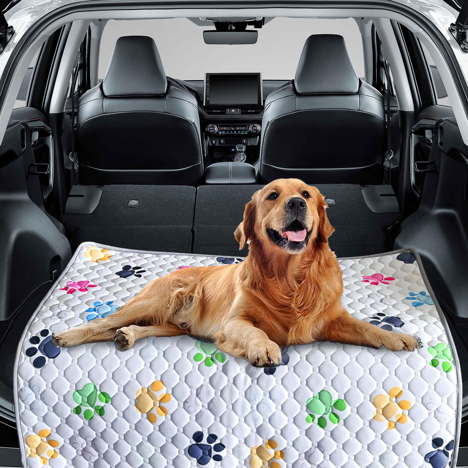 Lot de 2 tapis hygiéniques lavables pour chiens, super absorbants, réutilisables pour l'apprentissage de la propreté, le sol, le canapé, le lit et la cage, 80 x 90 cm