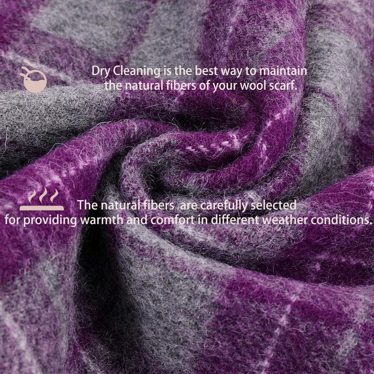 Wool Winter scarf Plaid scarf Soft Warm Tartan checkered Striped Fashion Scarf Classic for Women Men Scarves - Image 4