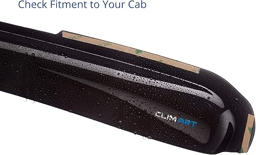 Miniatura 7 de CLIM ART Protectores de lluvia increíblemente duraderos en canal para Toyota Tundra 2007-2021 CrewMax, deflectores de ventana originales, viseras de