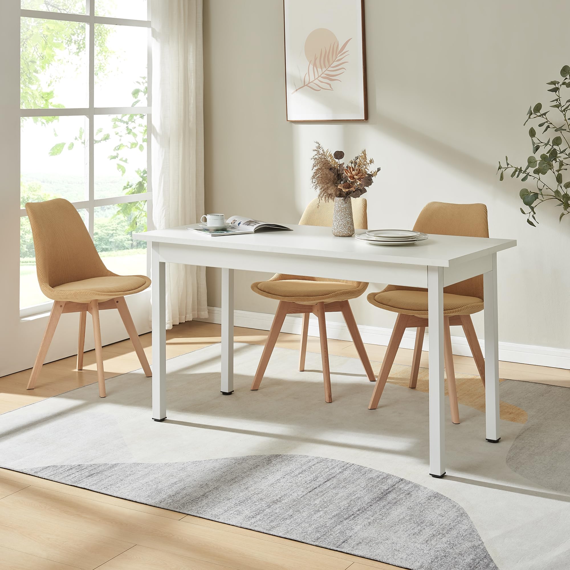 HOMCOM Tavolo da Pranzo per 4-6 Persone con 2 Ripiani Integrati | Italy HOMCOM Tavolo da Pranzo per 4-6 Persone con 2 Ripiani Integrati | Italy