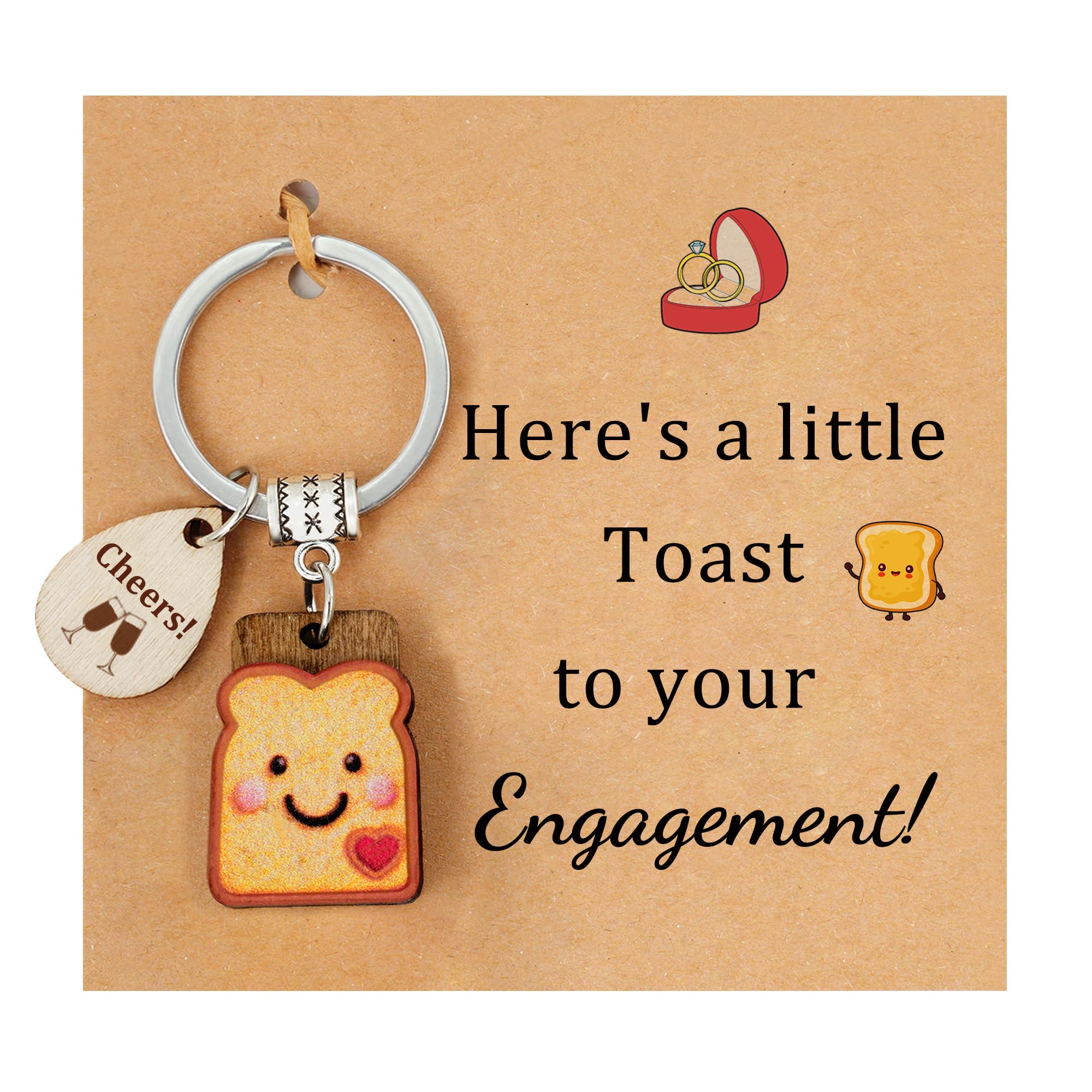 PEALICIOUS Toast Keychain for Girls New Beginnings Congratulations Gifts