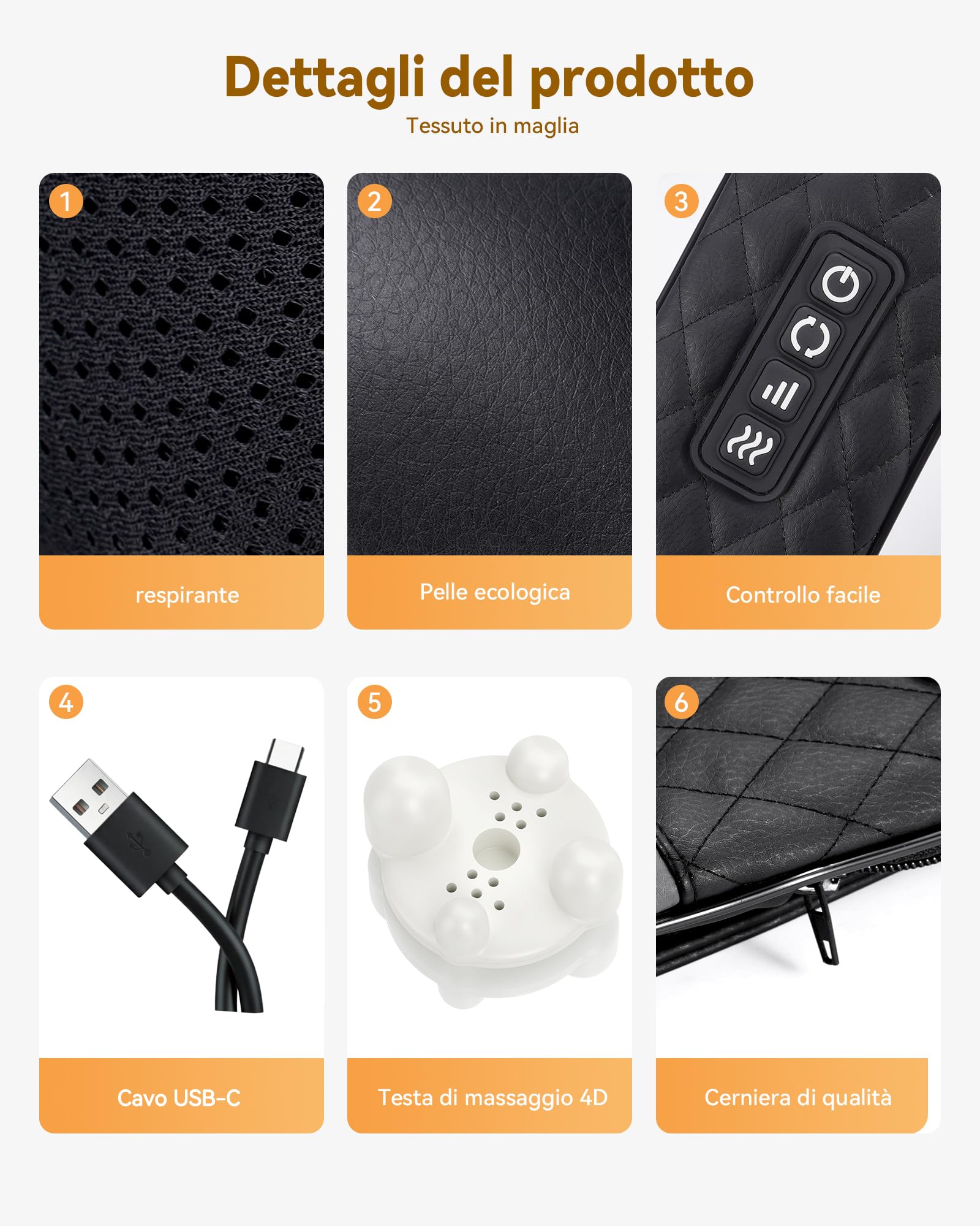 KNQZE® Massaggiatore per il Collo senza fili, Massaggiatore Shiatsu 4D per Collo e Spalle, Allevia la Tensione Cervicale, Massaggio Profondo per Collo, Spalle e Schiena